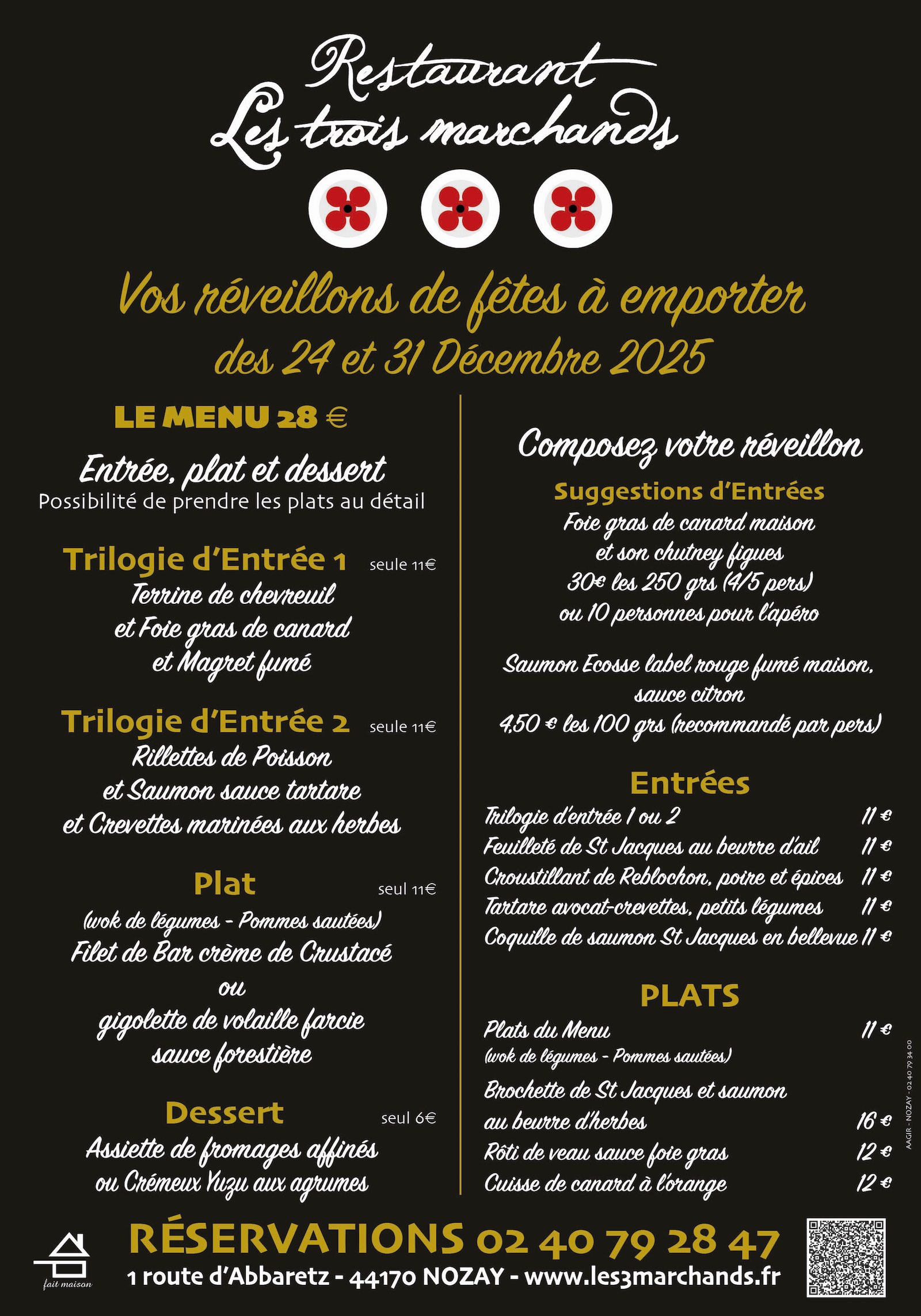 Menu des fêtes de fin d'année